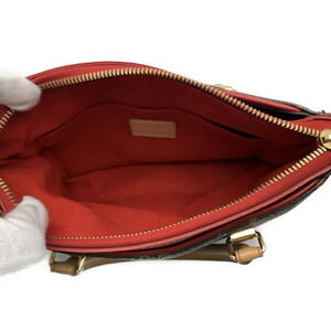 Louis Vuitton Red Handbag Cerise Bag Pallas Monogram